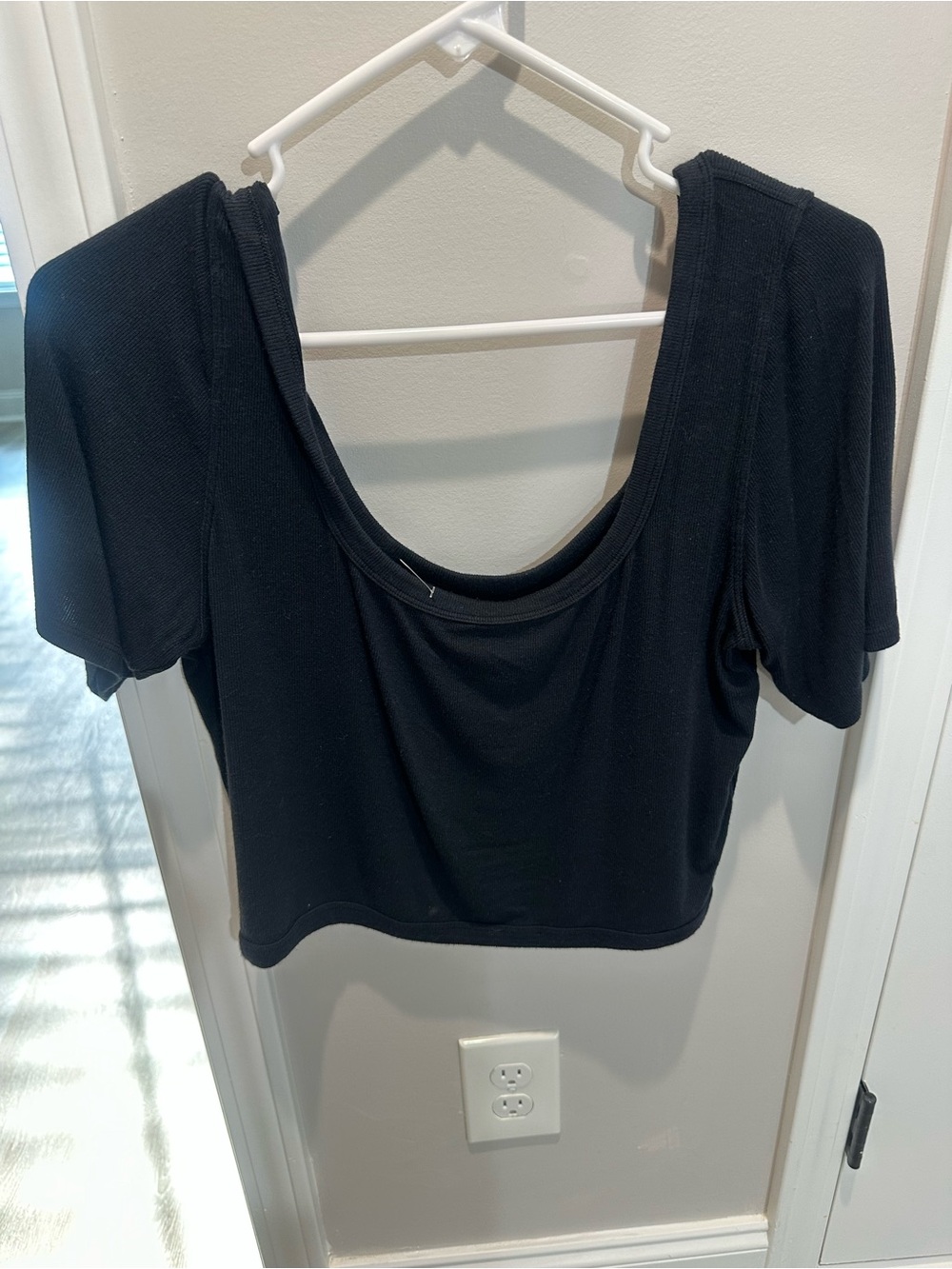 lululemon athletica Black Scoop-Neck Crop Top